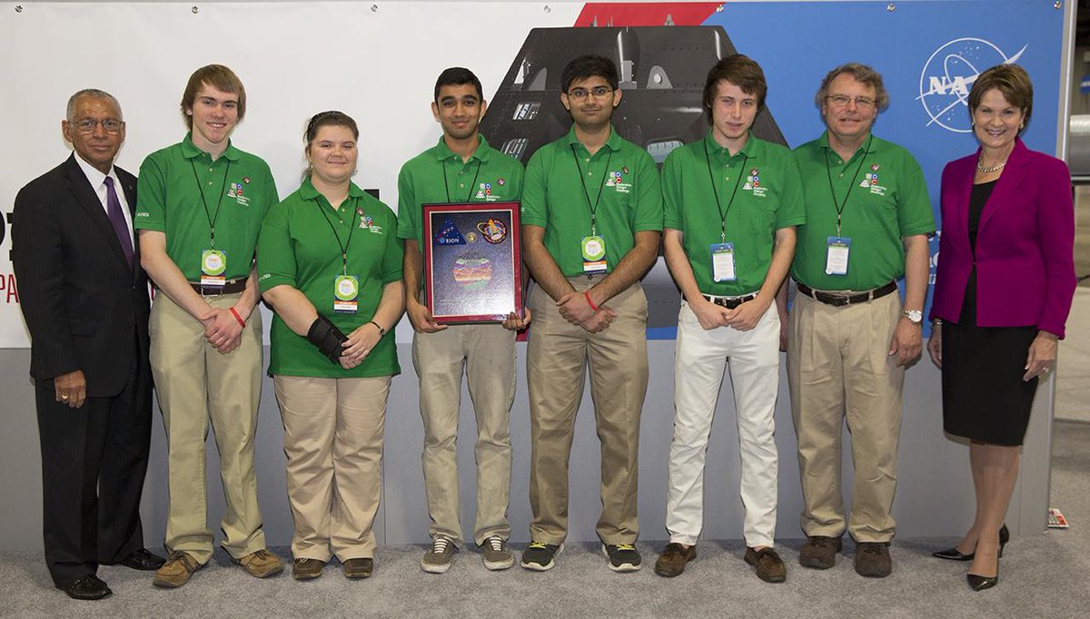 NASA's tweet photo. Student winners from Virginia anxiously await their #radshield experiment launching on #Orion http://t.co/azBTeVMPbk http://t.co/NIxo4sEUHc