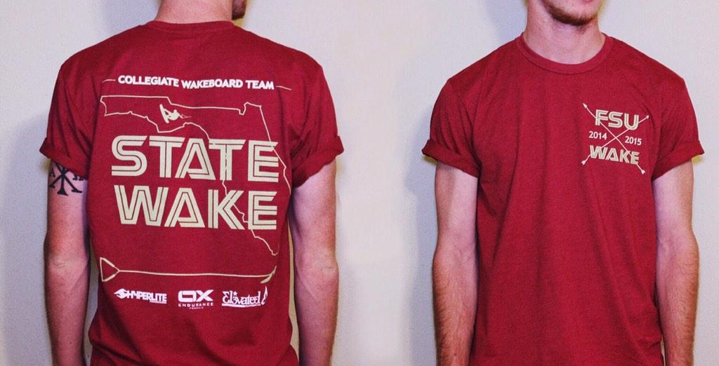 FSUwakeboard's tweet photo. The FSUwake shirts are on sale now for $20! Buy one to support state wake! They make a great Christmas present! http://t.co/Z7gi56933v