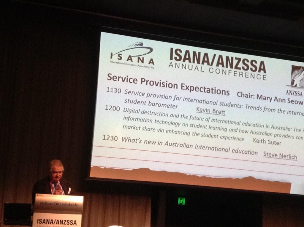 StudentServicAU's tweet photo. #isana_anzssa2014 #digital #disruption and Moores law by @KeithSuter let's not go the way of encyclopaedias. http://t.co/6bbFMsp3e9