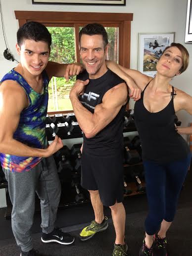 Filmed a fun holiday workout for <a href="/whatstrending/">What's Trending</a> with <a href="/alexwassabi/">Alex Wassabi</a> and <a href="/shiralazar/">Shira Lazar (she/her) 📍Los Angeles, CA</a> today! #tubeathon