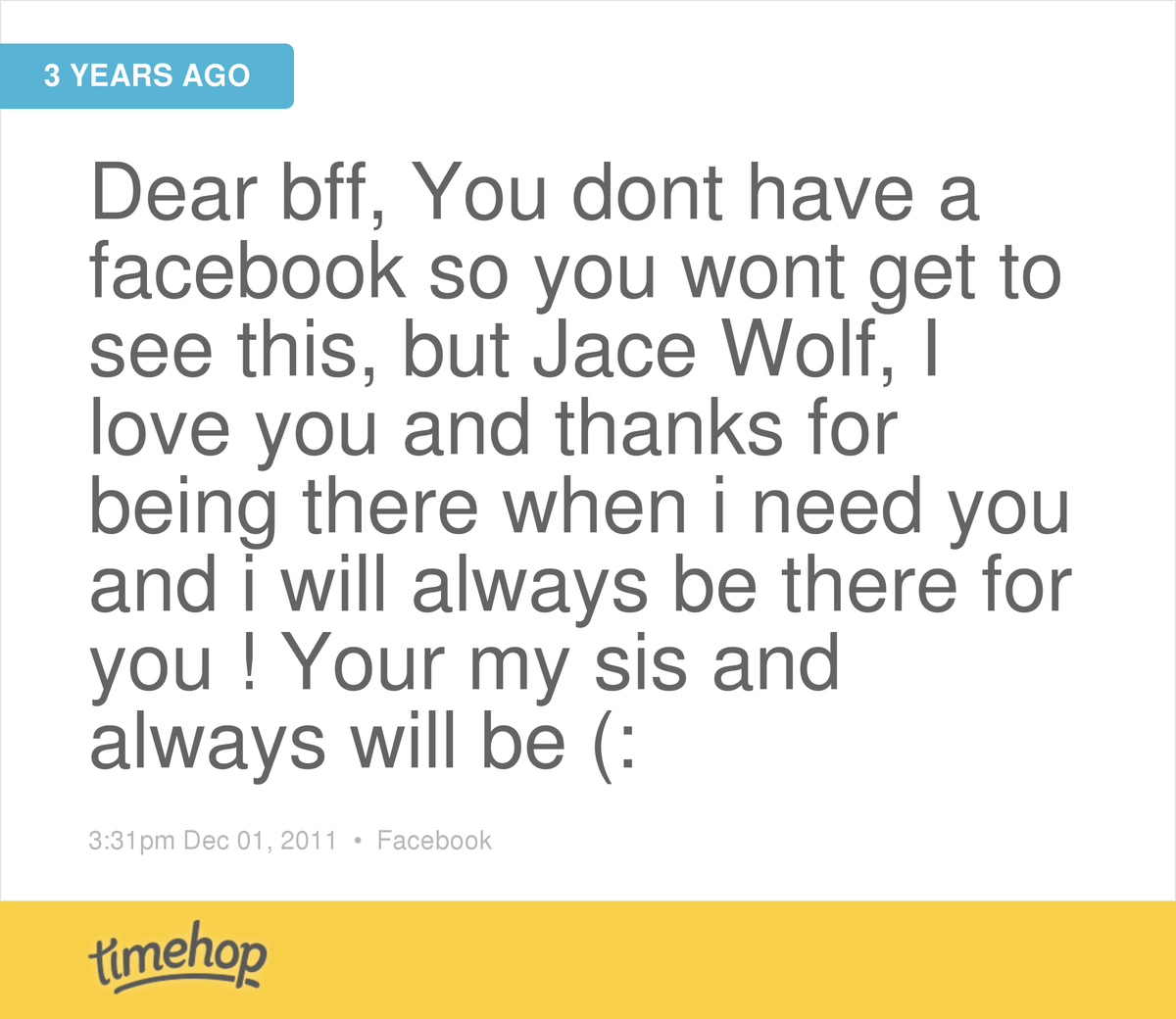 C_Hedges24's tweet photo. Exactly 3 years ago today! (via @timehop) http://t.co/IXmW5kpaGP http://t.co/9Ot7TboXX0