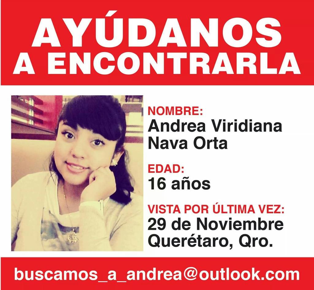 ARodolfoalvarez's tweet photo. @CarlosLoret Carlos por favor apoyanos a RT #BuscamosAAndreaNava esta secuestrada! http://t.co/rJ3P0csFWZ