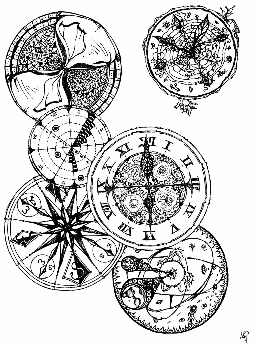 KatePeer_Art's tweet photo. First (favorite) in a poster series! Concept based off the cyclical nature of time. Have 3 so far, working on more! http://t.co/9F1pLw2waK
