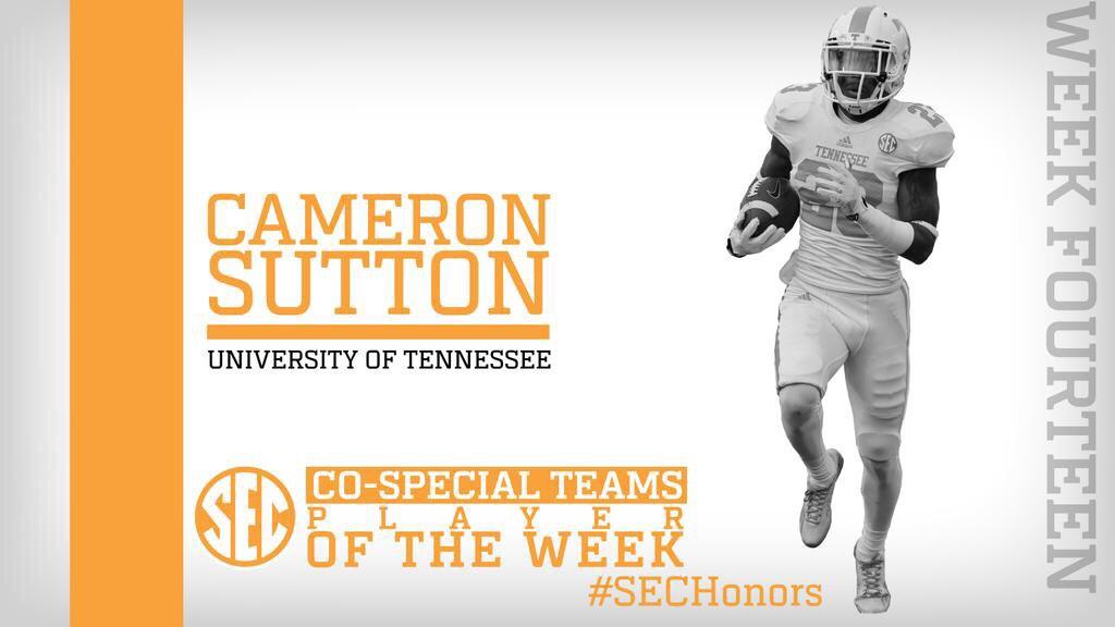 Volunteers_Logo's tweet photo. Obviously @CamSutton23 was gonna get it http://t.co/LtRBPG7QjG