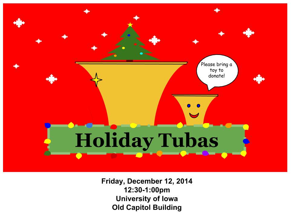 JohnManningIowa's tweet photo. Holiday Tubas Friday 12/12 at 12:30 @uiowa @UIowaCLAS @TheDailyIowan @IowaCityPatch http://t.co/xAmdiihb69