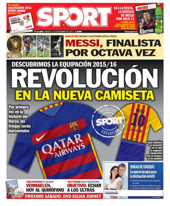 Portada de Sport del 2 de Diciembre