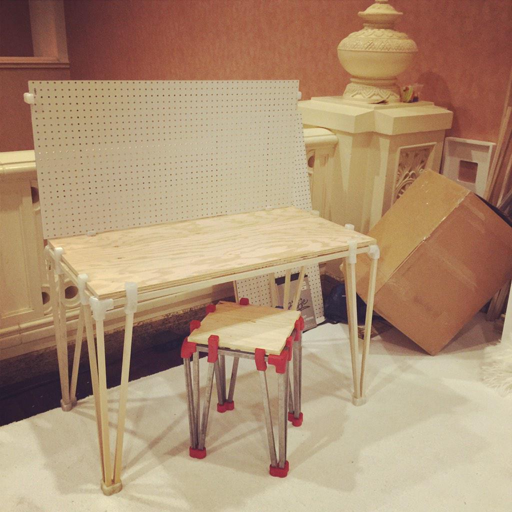 makerversity's tweet photo. Tools, stools, and tables. Have you checked out our #DIY yet? We'll be at @autodesku all week! http://t.co/yNBi0EzAlx