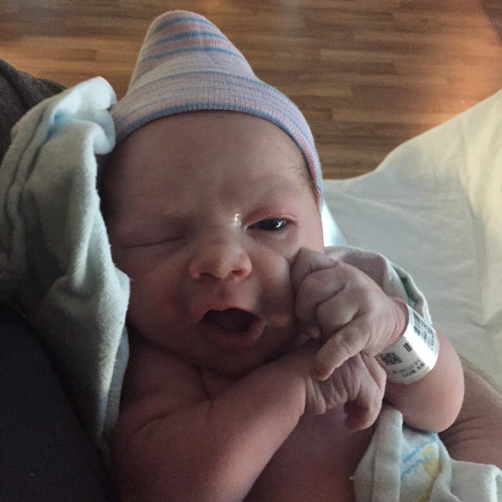 bigtittydobby's tweet photo. Look! So much hair! So much cute!!! #WelcomeChristopher http://t.co/RXDR1HpN8G