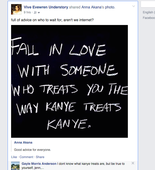 evevvren's tweet photo. @kanyewest my mom doesn't know what kanye treats are, but she wants me to be true to myself... http://t.co/dNs3hud5pW