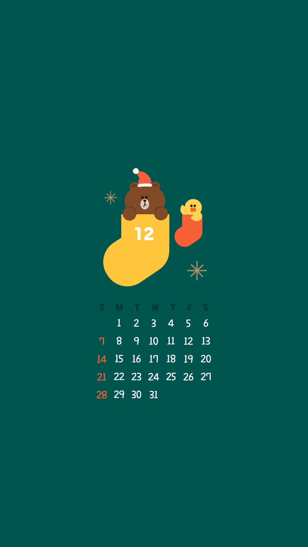 Twitter 上的 Line Deco公式アカウント Lineキャラクターの12月カレンダー ロック画面にどうぞ いちいち手帳を出さずに すぐに日付けをチェック しかも 可愛いね 12月 カワイイカレンダー Http T Co Rkkimfvgzp Twitter