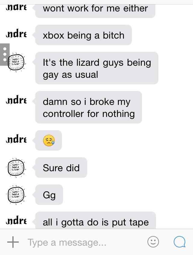 Dwindlance's tweet image. My friend broke his controller over the #XboxLive being down! XD lol