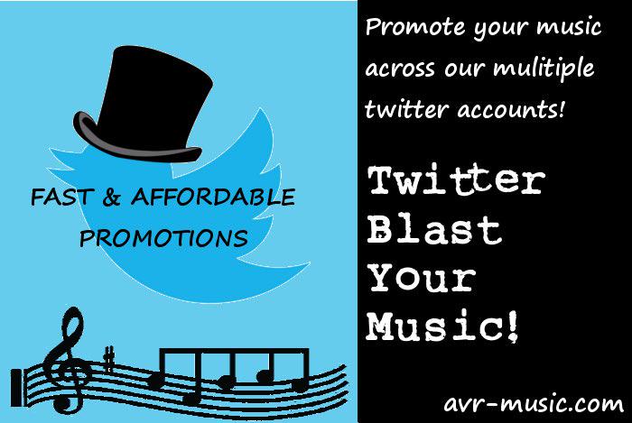 Get your music tweeted across our twitter accounts now! For as cheap as $5 for 5 days #promo! avr-music.com/advertise/#tab…