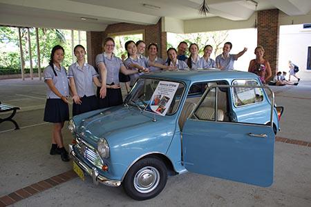 WenonaSchool's tweet photo. #Mini magic! They did it! Wenona girls restored and transformed a 1967 Morris Mini in 7 months! #STEM learning: http://t.co/dIjicEupkD