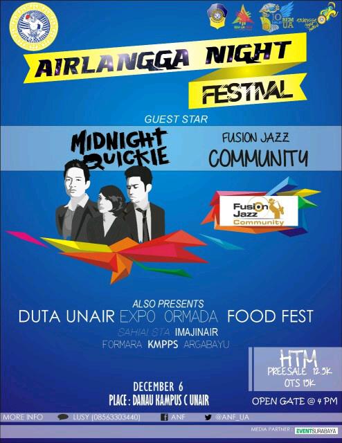 Yuk follow @anf_ua buat dapetin tiket nonton Midnight Quickie &amp; Fusion Jazz Community tgl 6 Des! Cuma 12.500 ajaaa!!!