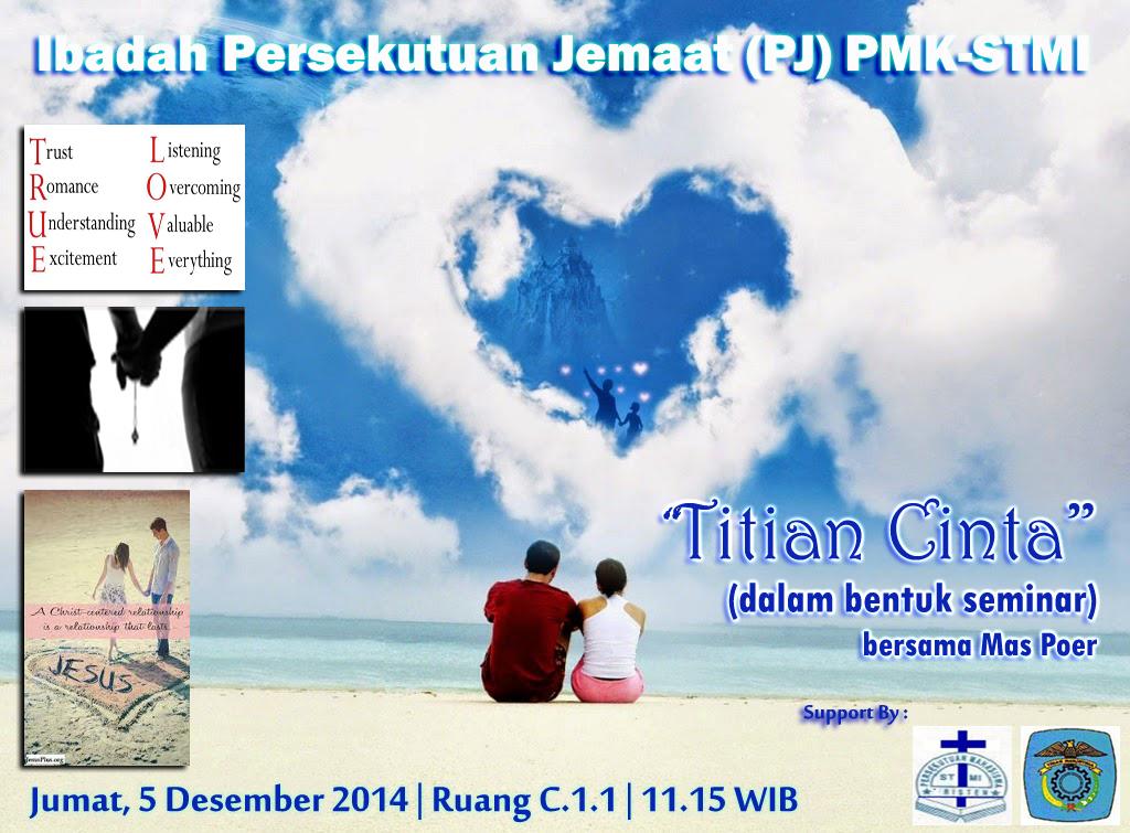 Mengundang teman-teman untuk hadir di ibadah PJ PMK-STMI, Jumat 5/12/14, pukul 11.15 di C.1.1.. Tuhan memberkati.