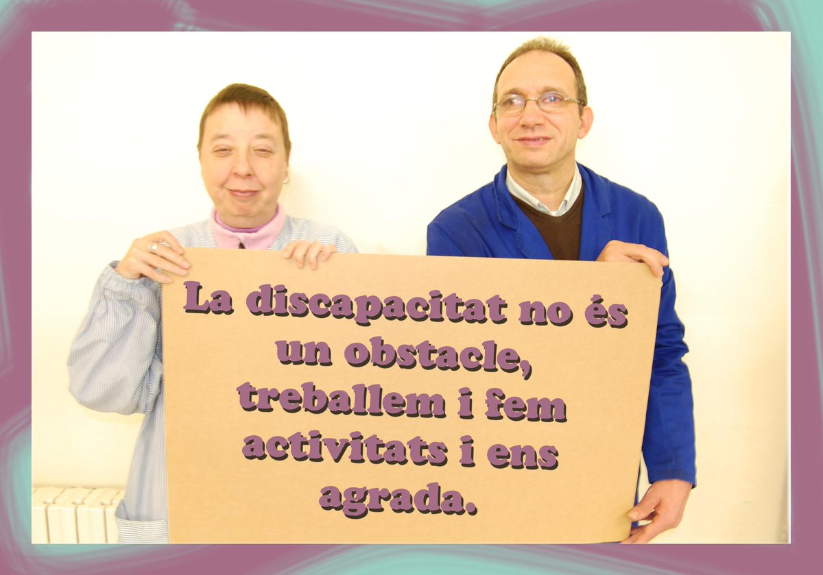 Topromi's tweet photo. La discapacitat no és un obstacle, treballem i fem activitats i ens agrada. http://t.co/FEQIZMGOMd