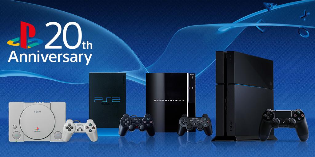 PlayStationIT's tweet photo. È ora di festeggiare! PlayStation, il brand che ha reso il gioco una cosa seria, compie 20 anni! #20AnniDiPlayStation http://t.co/fsMdzFoqEx