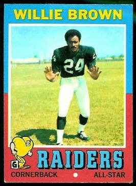 Happy Birthday Willie Brown! He had some very nice poses for his football cards. 