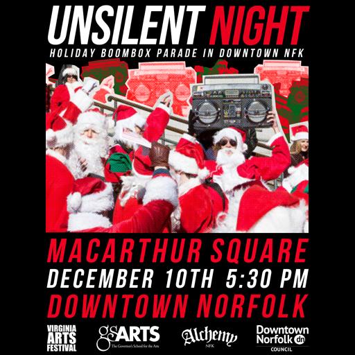 DNCL's tweet image. RT @NorfolkDowntown: Help Norfolk welcome Unsilent Night, a fun &amp;amp; free holiday event! #UnsilentNight #DowntownNorfolk