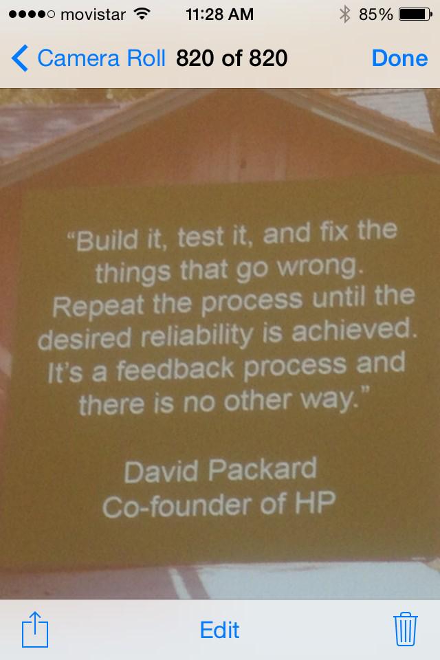 k_emo's tweet photo. #HPDiscover #HPSW quality matters now more than ever #HPALM #HPQualityCenter great quote from HP founders http://t.co/ZqMGpX0Mpd