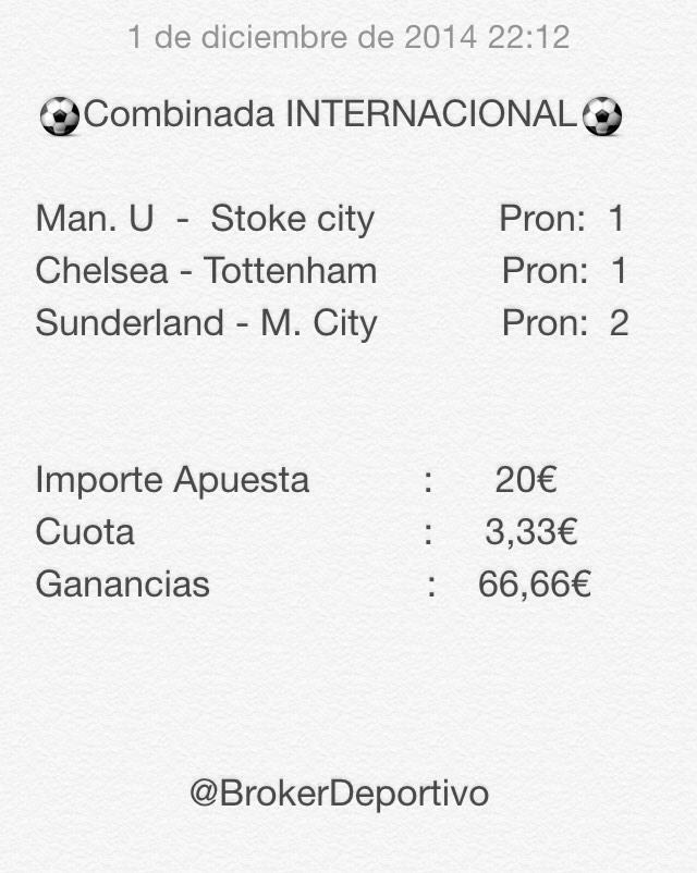 BrokerDeportivo's tweet image. #NuevaApuesta Para la premier, me gusta bastante buena cuota y mas que posible... RT si la sigues.