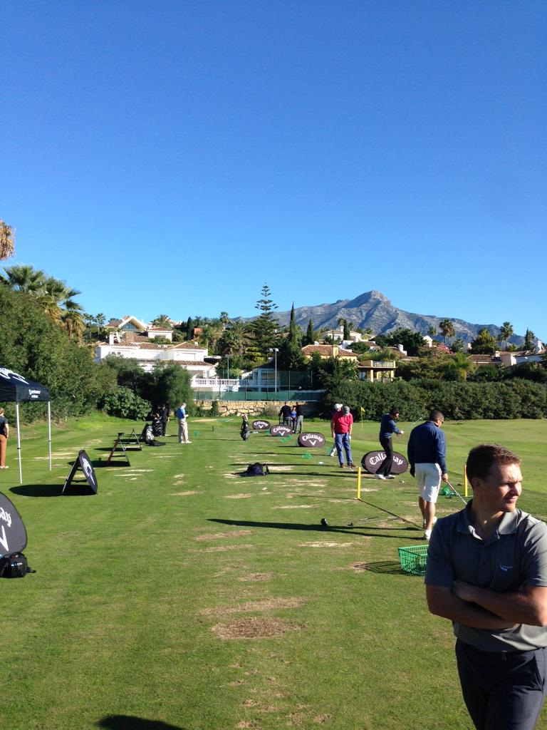 JoeMillerLDC's tweet photo. Great morning testing the new bats with @CallawayGolfEU @4golfonline ... #LongDrive videos to come! http://t.co/V5AjGVRHkU