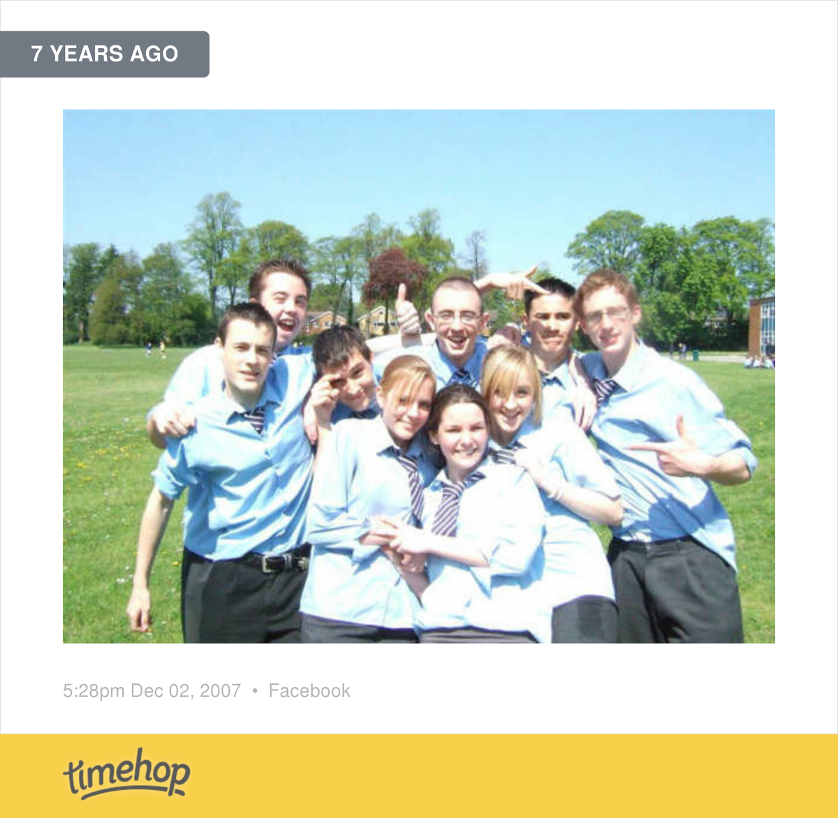 aimeewheldon's tweet photo. Exactly 7 years ago today! (via @timehop) http://t.co/UcV7VoVJ1l http://t.co/cnkM20dOwa