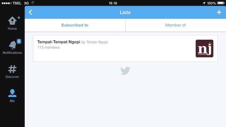 Kalo ada tempat ngopi yang belum ada di list, mohon mention ya untuk ditambahkan agar memudahkan. Makasih :)