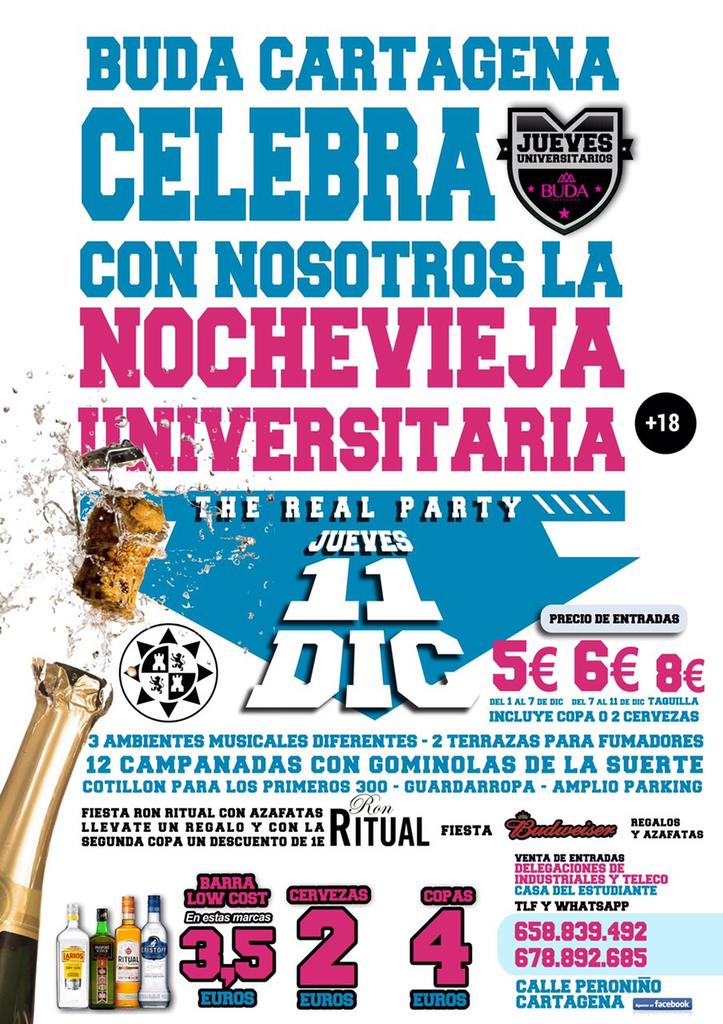 SanJoseUPCT's tweet photo. Seguimos vendiendo entradas para la Nochevieja Universitaria. ¡Esta semana solo 5 €! #PorSanJosé2015 http://t.co/PlV487FcfT