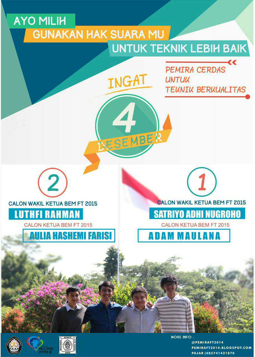 Jadilah bagian dari PEMIRA ini, jadikan PEMIRA ini menjadi PEMIRA CERDAS, untuk teknik yang BERKUALITAS :)