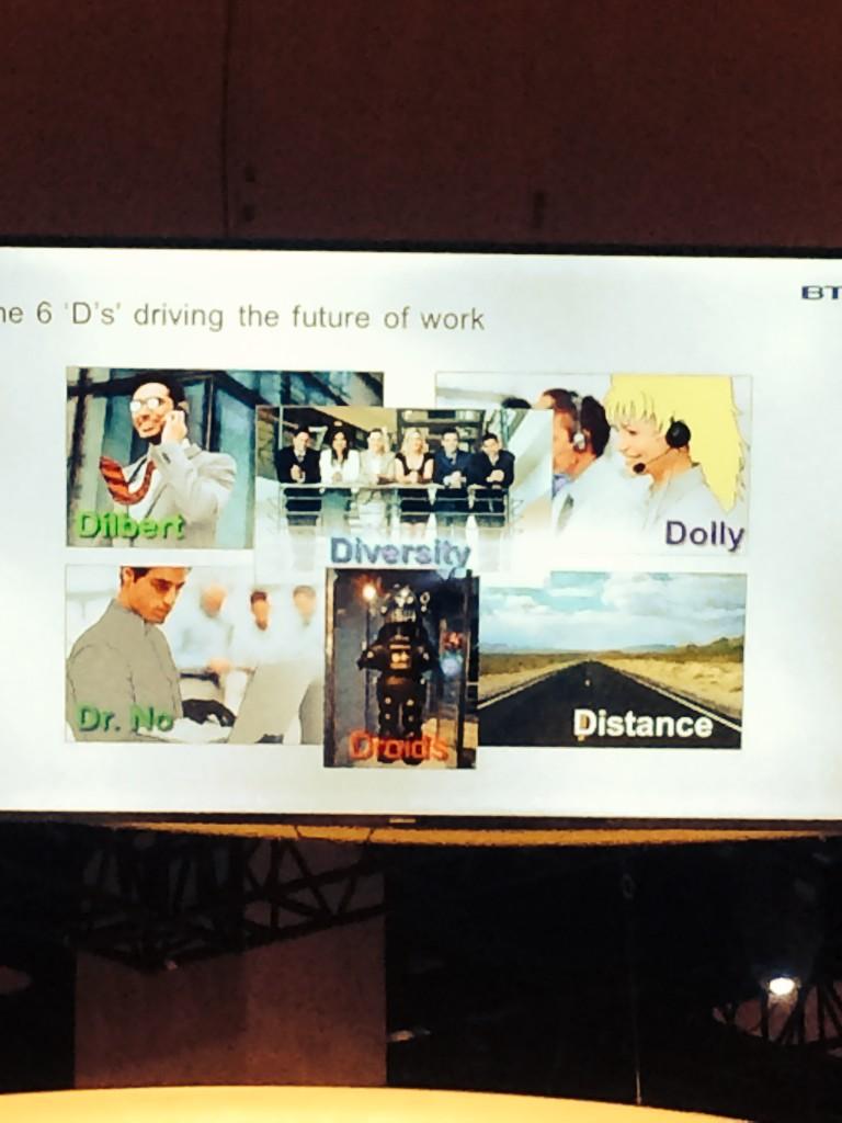 NovaUCD's tweet photo. These are the 6Ds driving the future of work according to @DocNicola speaking @InnovateIE #InnovateIE http://t.co/HcMCM6K9aS