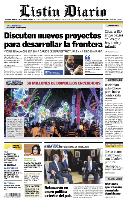 ListinDiario's tweet image. Edición impresa martes 2 de diciembre ow.ly/FdAMe