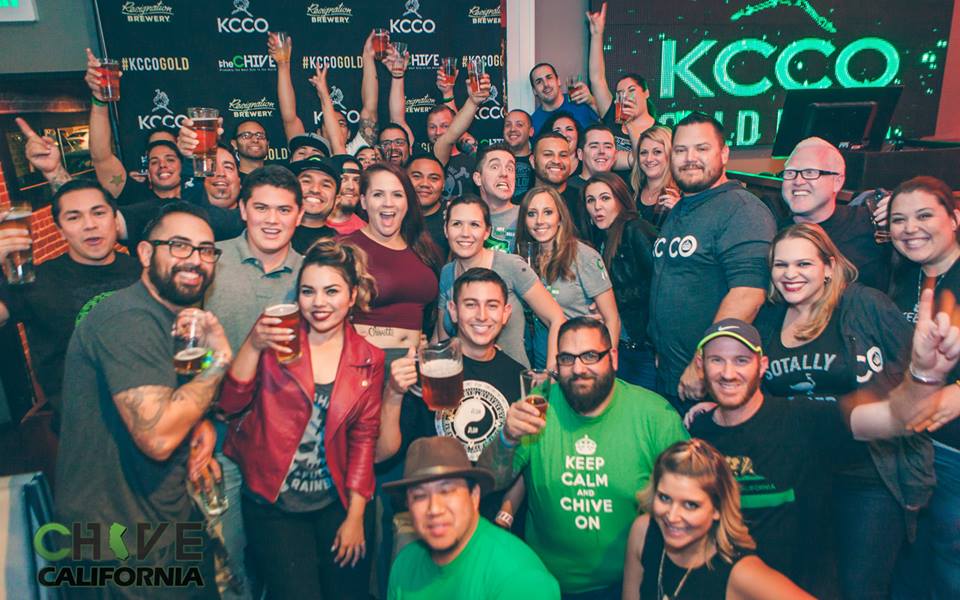 chivetv's tweet photo. .@CHIVEonCA doing it right for their #KCCOGOLD launch party!  Gold never tasted so good. #GOLDRUSH http://t.co/U69aYTR93r