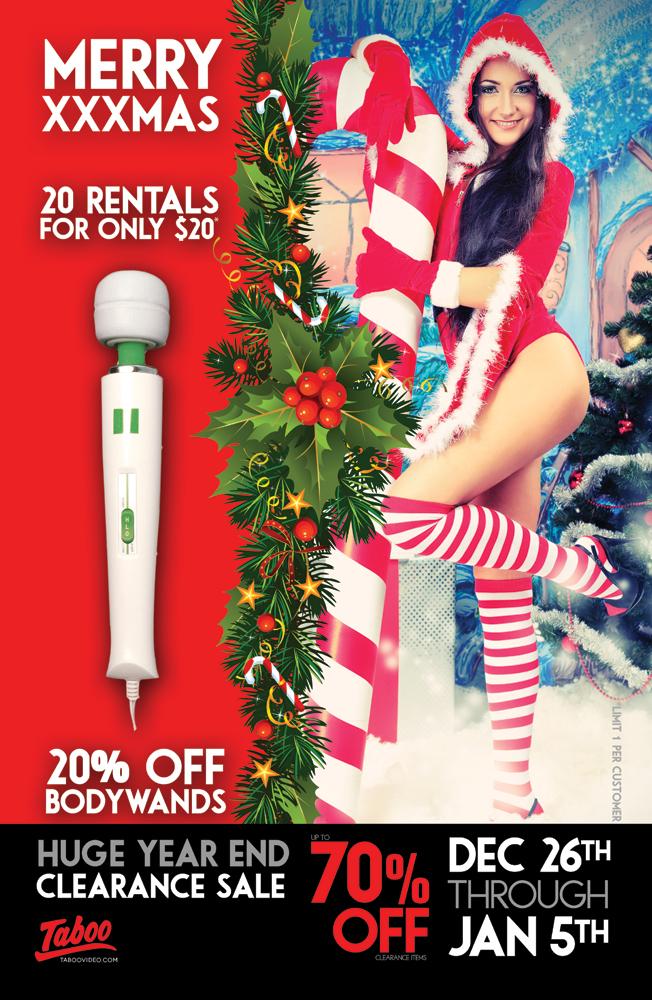 TabooVideo's tweet photo. ●○● Merry XXXMAS! ●○●  DEC Specials : 20 Rentals for $20!* ● 20% Off Bodywands! ● http://t.co/xuXpDo0R3y #pdxxxx #pdx http://t.co/RF4sLjWOgQ