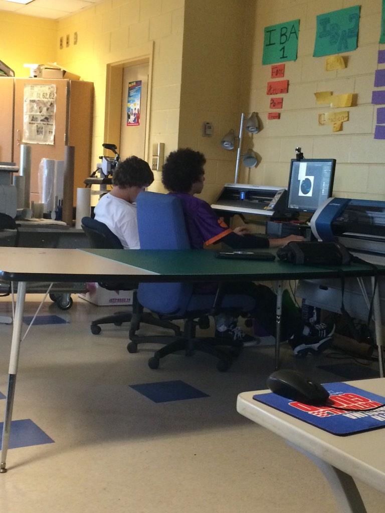 PlaybluSc's tweet photo. Chris and Vincent hard at work! http://t.co/UT19yixPzt