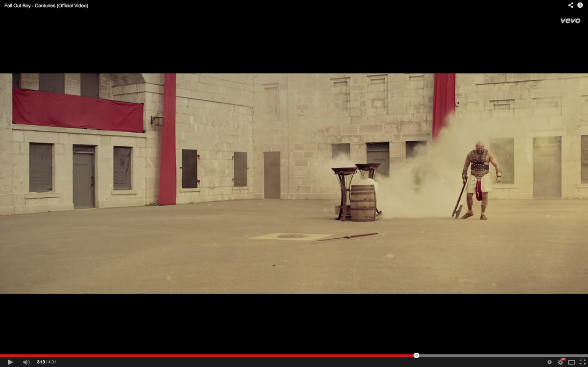 KateKellner's tweet photo. #TGA now reps the #GiantGladiator in #Centuries @falloutboy - Love this band, love the song :) http://t.co/W2wzTzkL9i