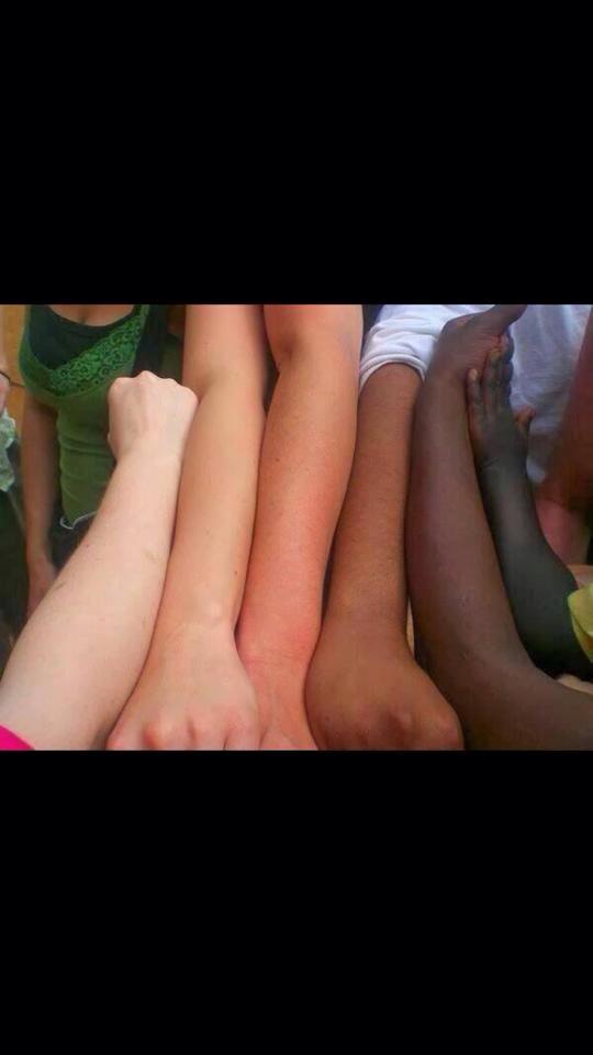 KenanWaters's tweet photo. No matter what colour we are we are all Human , Fuck Racism http://t.co/PmcjM0yxww