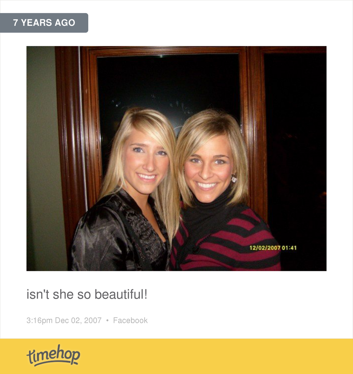 LynseyStake's tweet photo. Been telling me I'm beautiful since '07....  http://t.co/E7bPjZbO7U http://t.co/k5GnE2so0F