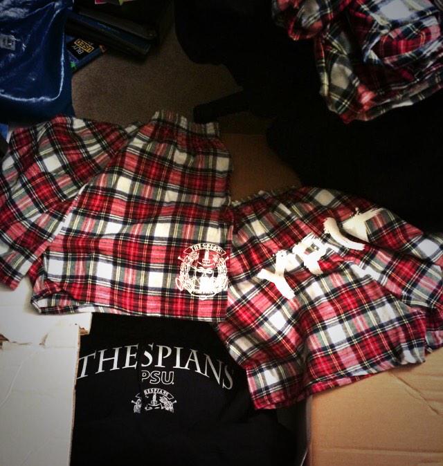 Thespians1897's tweet photo. Order a Thespian Sweatshirt or Boxers? Then pick yours up today in the office from 2:30 to 4:30pm! #MerchCall http://t.co/cOkhrnItwS