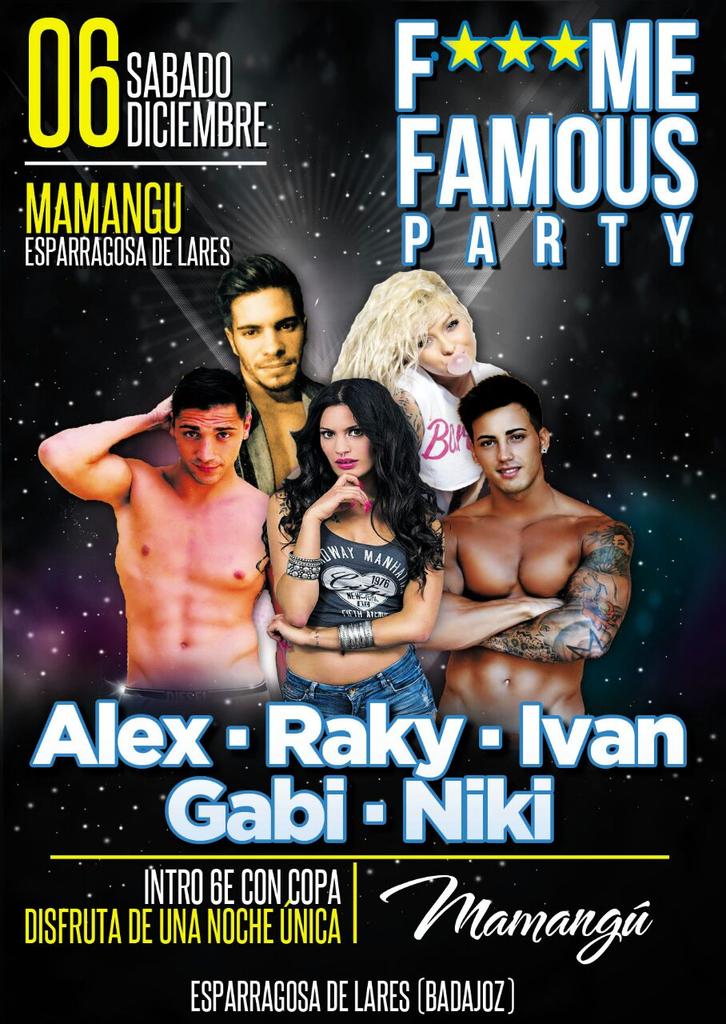 gh14rakymartin's tweet photo. Este finde estaremos en sala mamangu!!!  Para liarla parda!!!! @NicolHartman @Ivangoonzalez_ @AlexGuijoRomero y #gaby http://t.co/JMti3Nlggl