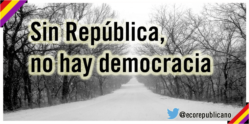 ecorepublicano's tweet photo. ❄ Sin República, no hay democracia. #IIIR http://t.co/VB2EuekJkT