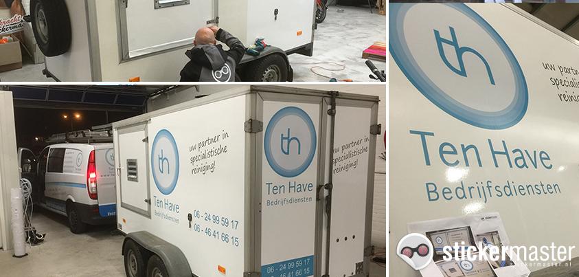 Een paar dagen geleden hebben we de aanhanger van Ten Have Bedrijfsdiensten voorzien van stickers. Netjes toch?