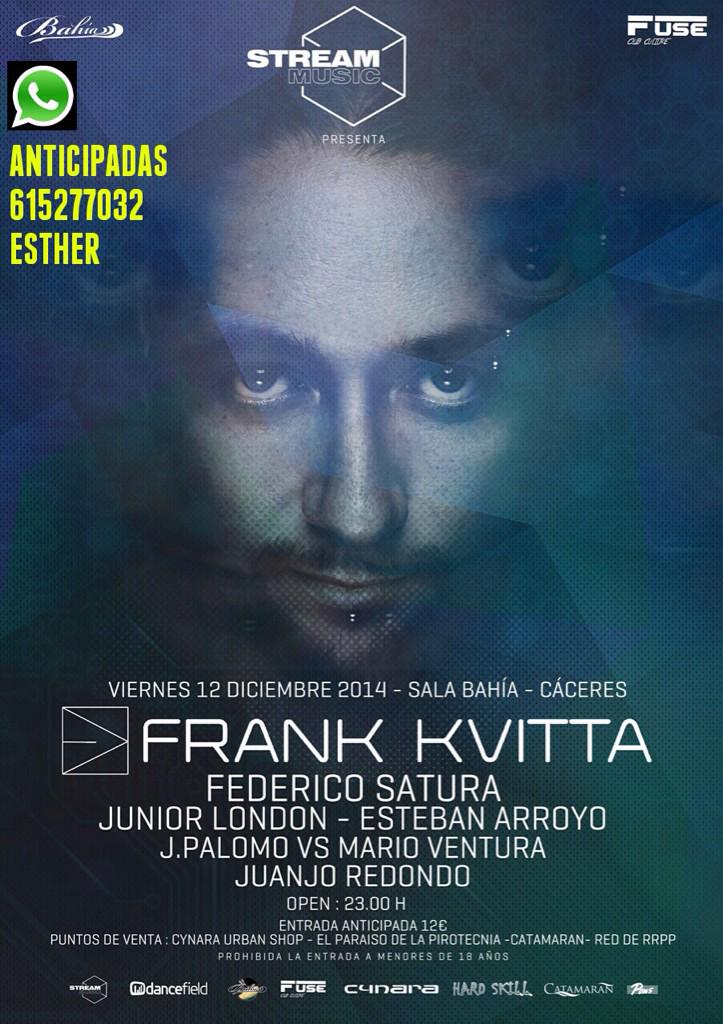 rrppcaceres's tweet photo. ¡FIESTÓN asegurado el 12 de Dic. con @streammusic_ en @Fuse_Bahia ! ANTICIPADAS ☎️615277032 ¿Te lo vas a perder?🙌🙌🙌🙌 http://t.co/AaqMvFKeVy