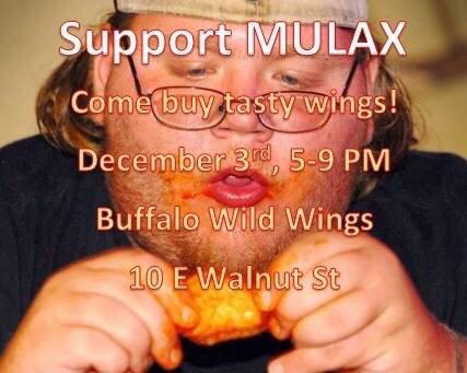 Please Come out and support Miami University woman's lax team at Buffalo Wild Wings tomorrow December 3rd from 5-9pm