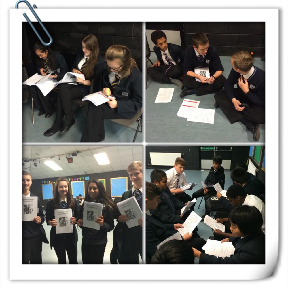 First West Side Story rehearsal, full cast! Scripts given - let the line learning commence.