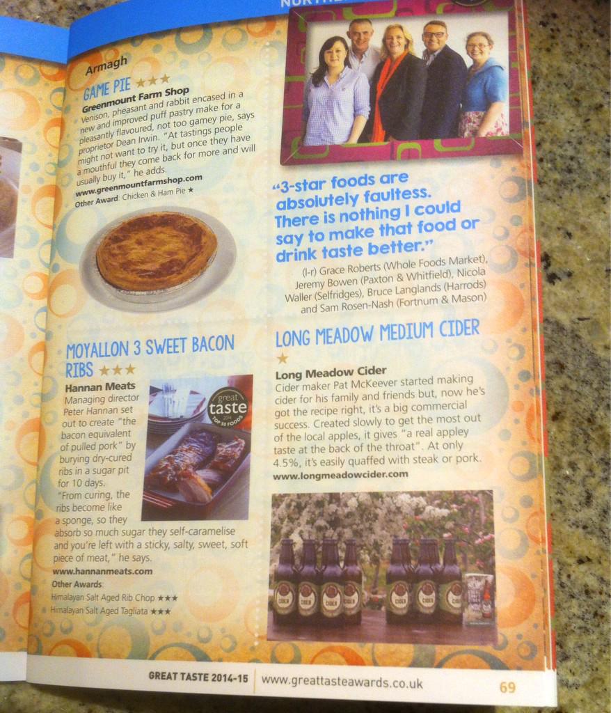 passionpreserve's tweet photo. @LongMeadowCider Well done on your entry in @guildoffinefood Great Taste 2014-15 book #supercider http://t.co/3SSj0PDCBu