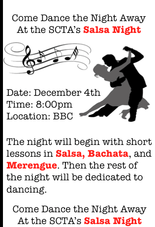 CSUMB_SCTA's tweet photo. Come join us for a fun filled Salsa Night! This Thurs @8pm in the BBC. This event is FREE to all CSUMB students. http://t.co/WDZ7kfmjwP