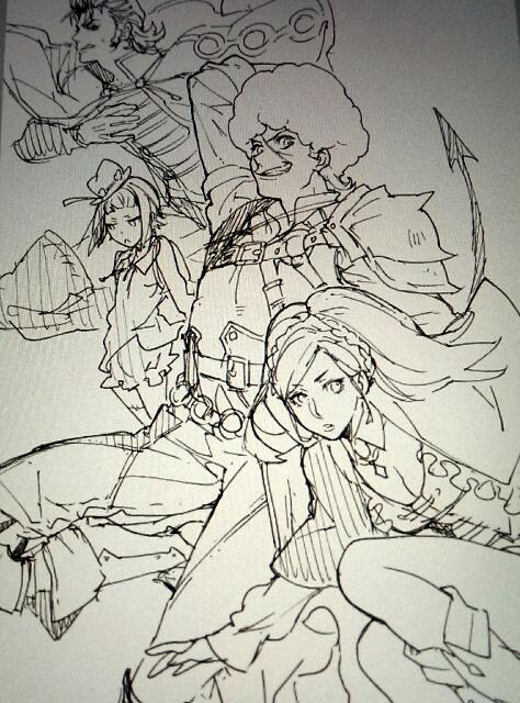 バハジェネ今週のまだ見てないけど勢いで落書き始めるも 服わからんし似ね～～なぁ～～ 