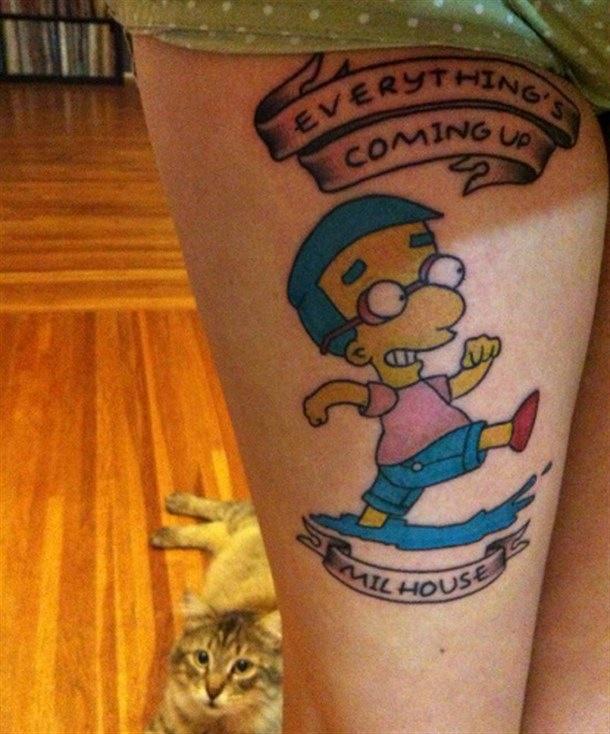 ReallyFakeCurry's tweet photo. I just got a new tattoo everyone!  And a new cat. #winning @MathGR8ERthanLA http://t.co/62XLpok0ae