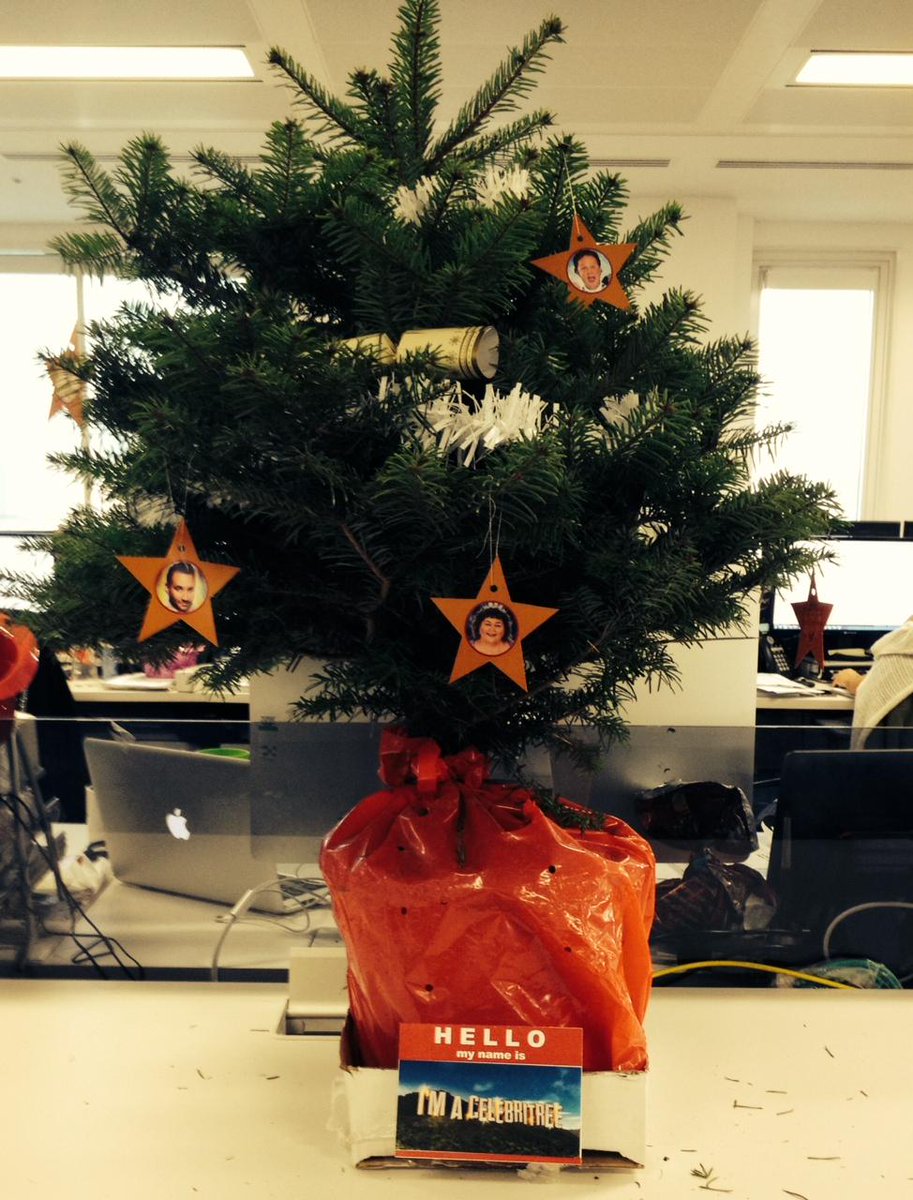 aiaworldwide's tweet photo. Seen our Xmas 'Celebritree' @antanddec? It's full of Gold 'Panto' Stars. But who are they? #ImACelebritree #ImACeleb http://t.co/90mfclDVJy